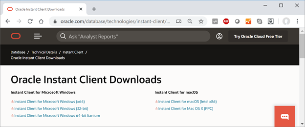 oracle client download for mac